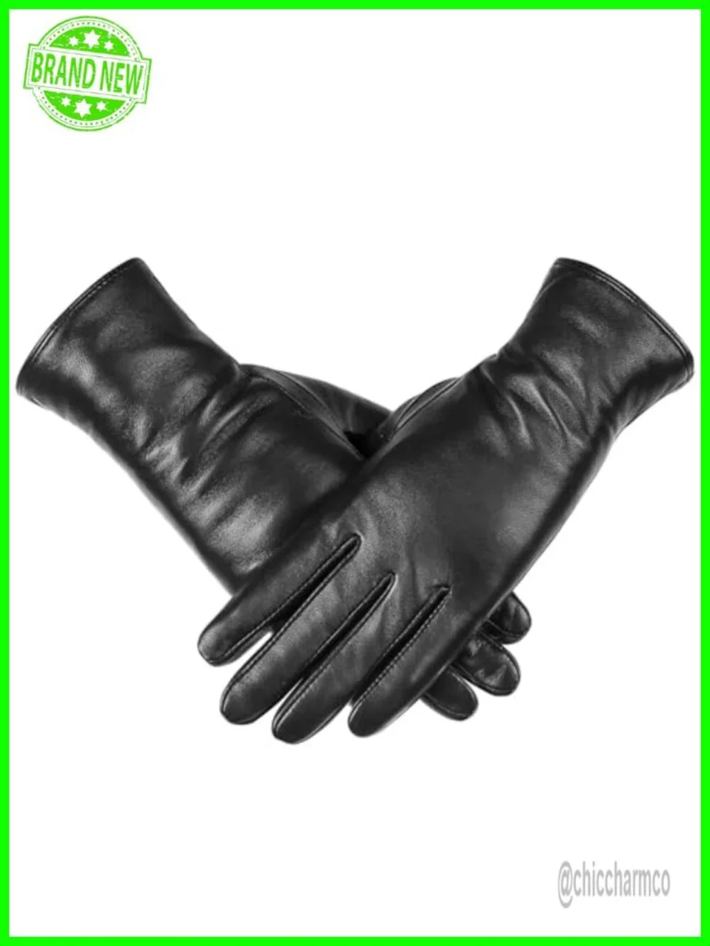 Women's Genuine Sheepskin Leather Gloves with Cashmere Lining and Touchscreen